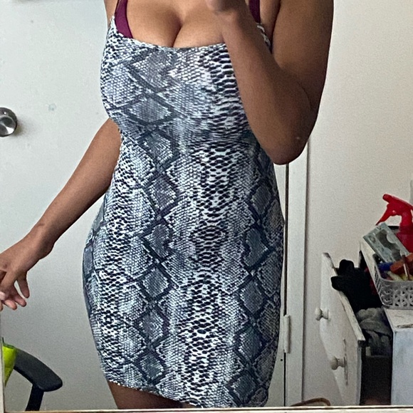 Snakeskin tube dress